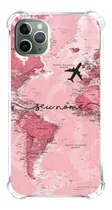 Comprar Capinha De Celular Compatível Diversos Mapa Mundi Rosa Nome