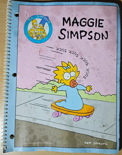 Los Simpsons Maggie Cuaderno Vintage De Los 90´s 