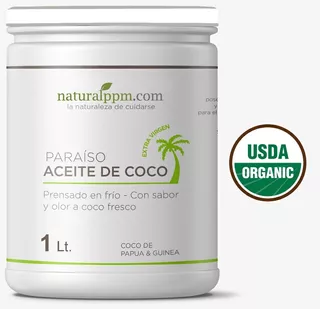 Aceite De Coco Orgánico Virgen 1 Litro