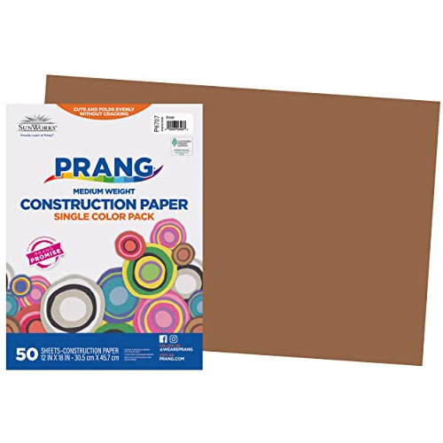 Prang (formerly Sunworks) Papel De Construcción, Marrón, 1