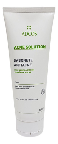 Sabonete Liquido Secativo Anti Acne Adcos 120ml Acne Solutio Tipo de pele Acneica