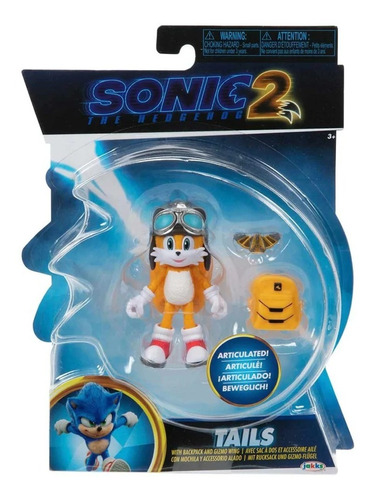  Figura Tails Con Mochila Y Accesorio Alado - Envio Gratis