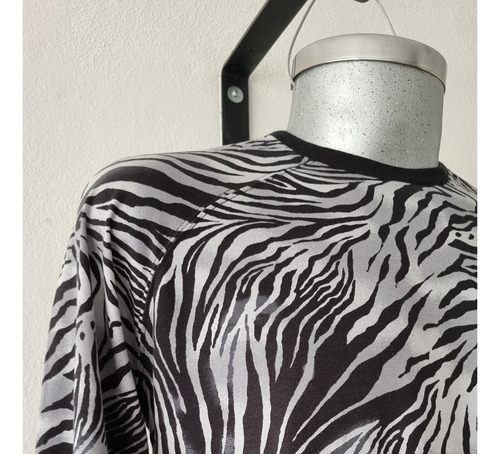 Camiseta Animal Print Playera Manga Larga Hombre Talla M - L