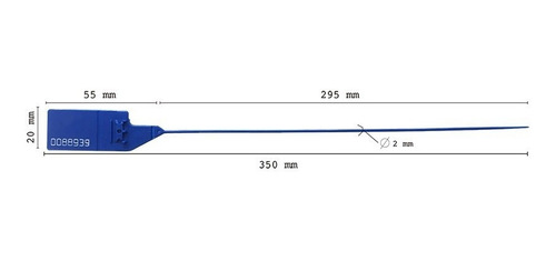 Precinto Plastico N° Secure Pull Traba Metalica 35cm X100 Dw