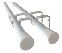 Comprar Kit Barral Doble Cortina Andino Blanco 21mm X2mts - 2 Tramos