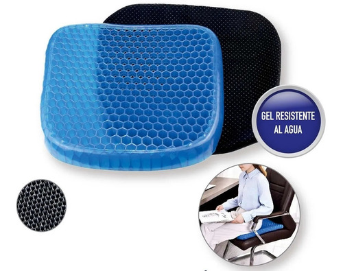 Almohadón Panal Gel Polímero Oval Home Office Silla Rueda