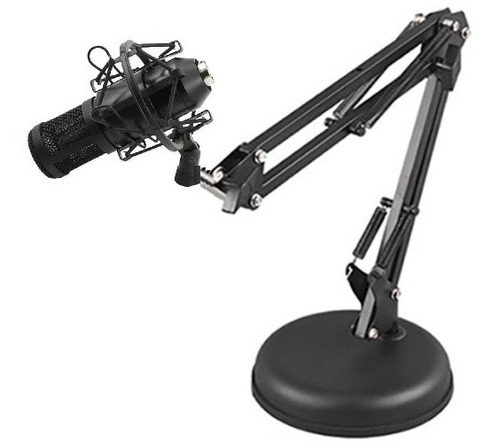 Kit 04 Pedestal Articulado Mesa P/ Microfone + Shock Mount