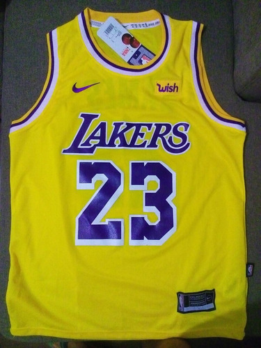 Camiseta Lebron James Indumentaria La Lakers Amarilla 