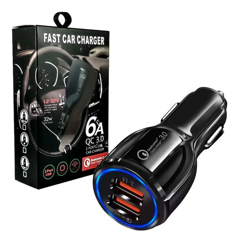 Cargador Para Auto Carga Rápida 3.0 Doble Usb K-ubo