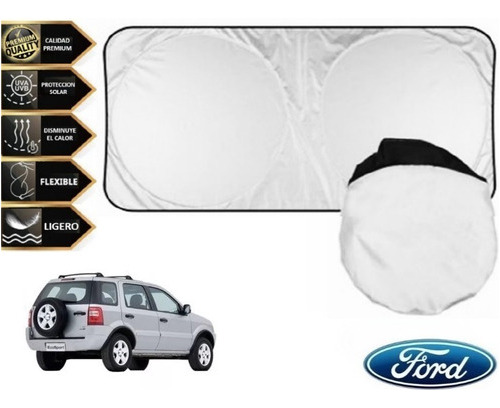 Cubre Sol Tapa Sol Parasol Con Ventosas Ford Ecosport 2004