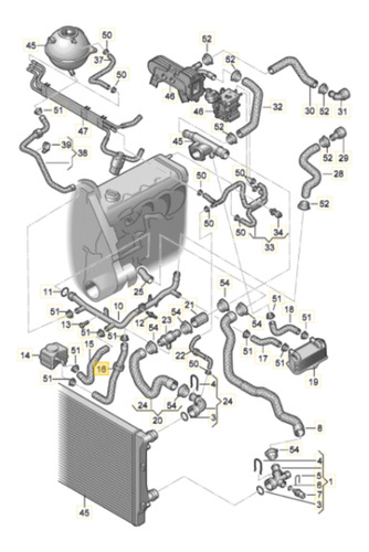 Manguera Enfriador De Aceite Vw Passat B6 Vento Mk5 1.9 Tdi