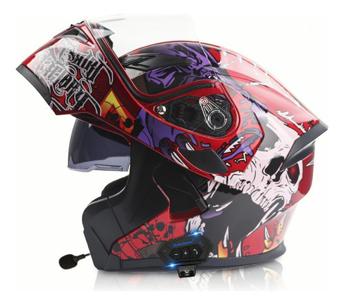 Bluetooth Integrado Modular Flip Up Casco De Motocicleta6