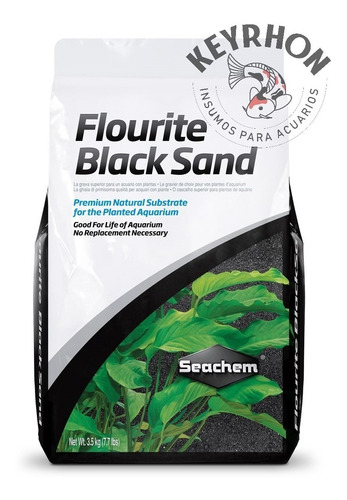 Sustrato Seachem Flourite Black Sand 7kg Plantados Envios