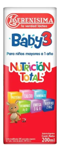 Leche de fórmula líquida Mastellone Hnos La Serenísima Baby 3 en brick de 30 de 200mL - 12 meses a 2 años