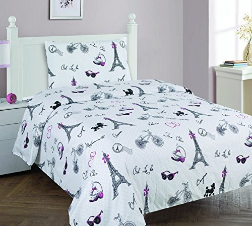 Golden Linens Twin Size 3 Piezas Juego De Sabanas Estampada