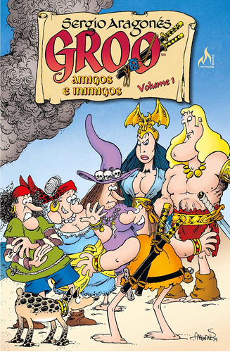 Groo - Amigos e inimigos - volume 01, de Evanier, Mark. Editora Edições Mythos Eireli, capa dura em português, 2016