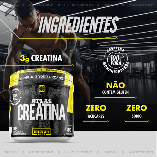 Kit Creatina Atlas + Polivitamínico Spartan + Porta Cáps Sabor Sem sabor