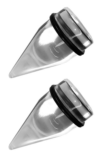 Piercing Espina 26mm Transparente Acrilico Con Ligas 2 Pz