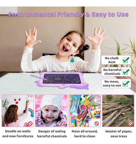 Tableta De Escritura Lcd Para Niños, Pantalla A Color De Uni