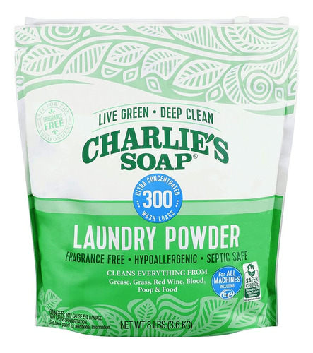Charlies Soap Detergente En Polvo (300 Cargas, 1 Paquete) Si