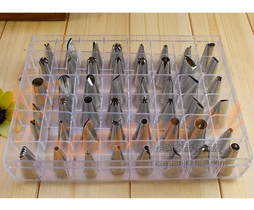 Kit Bicos Jogo 48 Peças De Inox Com Confeitar Bolo, Tortas