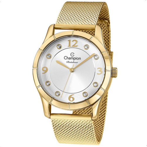 Relógio Champion Feminino Elegance Dourado Cn29910m