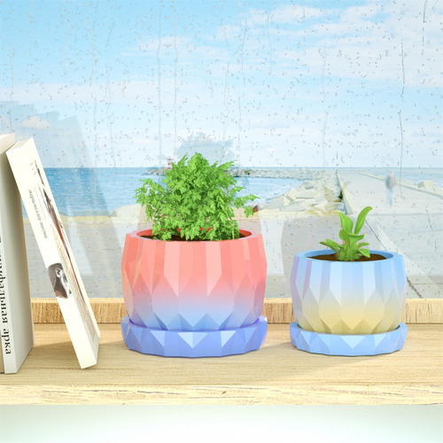 Molde De Vaso De Suporte De Vela De Silicone De 2 Tamanhos C