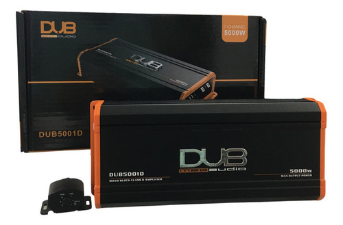 Amplificador Dub 1ch Clase D 5000w Max Dub5001d 1 Ohm Color Negro