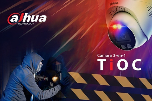 Cámara Ip Domo Tioc 2mp Estrobo Sirena Audio Fullcolor Dahua