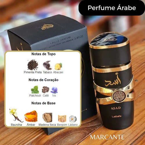 Perfume Árabe Asad Lattafa Edp Eau De Parfum 100ml Masculino Original Importado Luxo - Mega Promoção Dia Dos Namorados ( Mais Vendido )