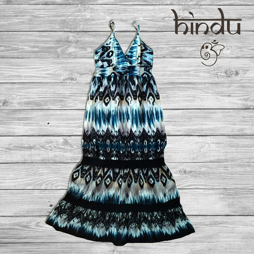 Vestido Largo Negro Hindú Mujer