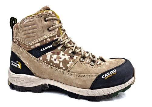 Botas Caribu 355 Piel Nobuck Color Arena Camuflaje Hombre 