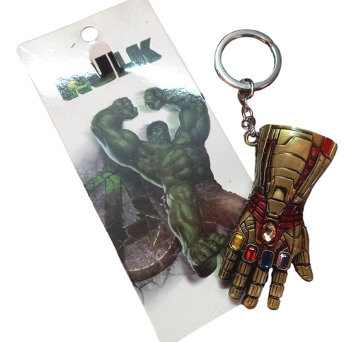 Llavero Metalico Guante Iron Man Gemas Hulk