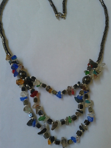 Collar Piedras Semipreciosas  Y Hematite !! Oferta A $ 80