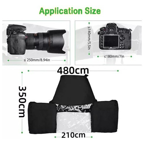 Rotector Antilluvia Para Cámaras , Funda Lluvia Reflex, Dslr