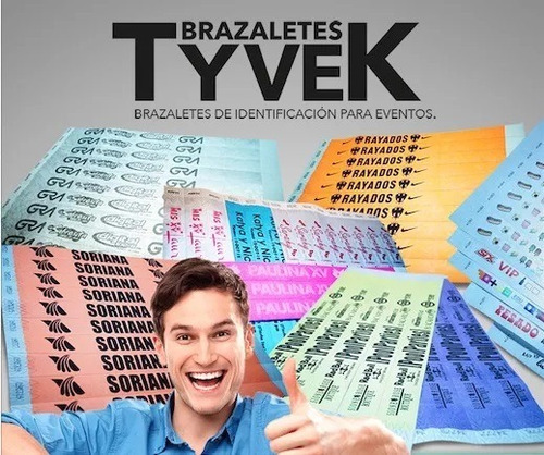 1000 Pieza Sobraron Pulcera Boleto Neon Brazaletes Tyvek