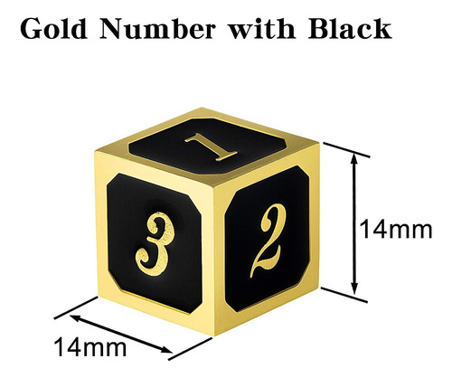 Juego De Dados De Metal Dndnd D6, Troqueles De Metal De 6...