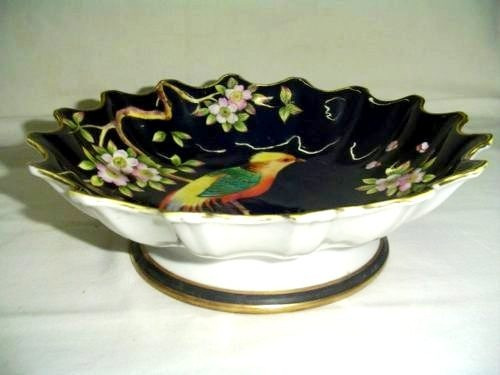 Centro De Mesa O Plato De Pie Antiguo De Porcelana Noritake