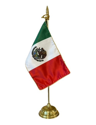 Bandera De México Con Asta Para Escritorio ¡envio Gratis!
