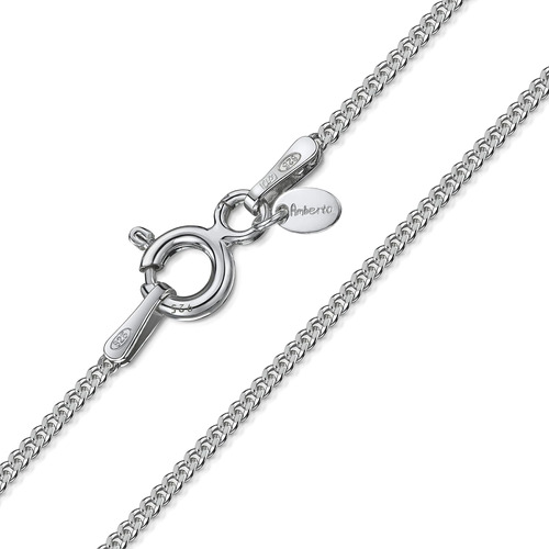 Collar De Cadena De Plata De Ley 925 Para Niños De Amberta (