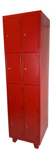 Locker 8 Puertas Metalico Tisera Cerradura Llave Bls-8