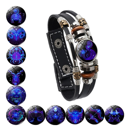 Pulsera Con Luz Nocturna De Las Doce Constelaciones, Estilo: