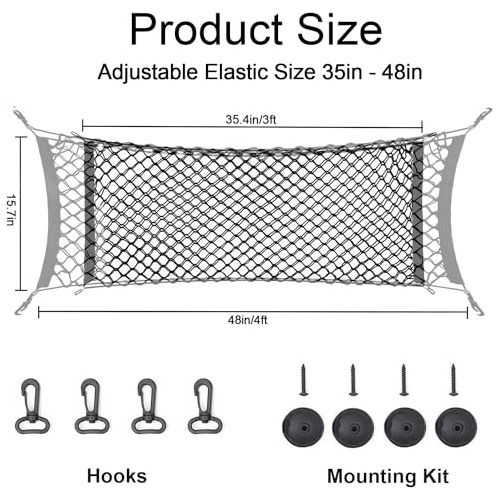 Zxbaers Red De Carga Trasera Para Automóvil (35.4 X 15.8 Pul