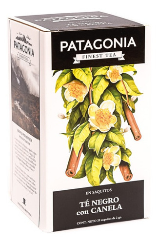 Imagen 1 de 4 de Te Patagonia Premium X 20 Saq. Té Negro Canela