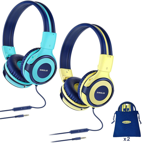 Auriculares Headphones Simolio Plegable Con Microfono 2-p...