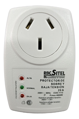 Protector De Tension 4000w 20a Aire Acondicionado Rbc Sitel