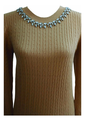 Sweater Mujer Brillos Tejido Elastizado Trenzado K-lipso