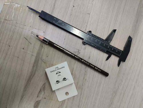 Kit Visagismo De Cejas Con Regla + Hilo De Mapping Y Lápiz