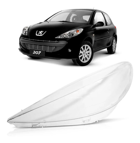 Lente Farol Peugeot 207 2009 2010 2011 2012 2013 Novo