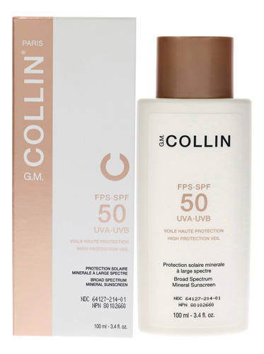 Velo De Alta Protección Spf 50 De G.m. Collin Para Unisex, T